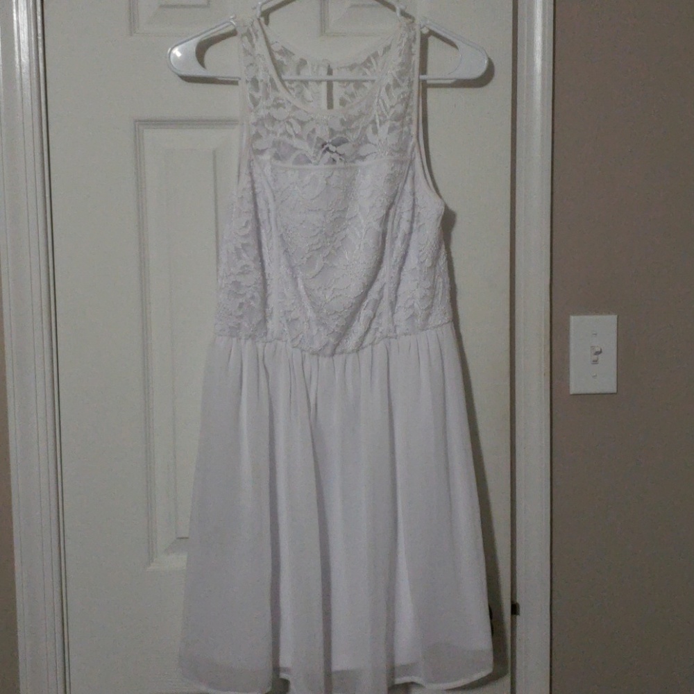 White rehearsal or shower dress